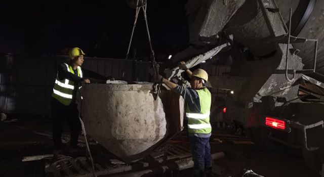 日蘭巨菏S327分離立交右幅樁基全部施工完成 日蘭巨菏S327分離立交右幅樁基全部施工完成