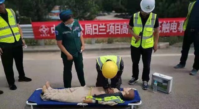 日蘭巨菏項目開展高溫中暑、觸電事故應急處置演練